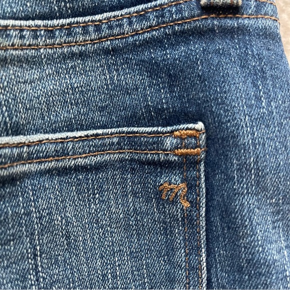 Madewell High Rise Distressed Ankle Skinny Jeans Asymmetrical Hem Women’s 28 - Picture 10 of 17